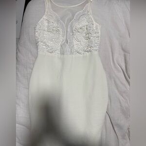 Lulu's White Lace Mini Dress